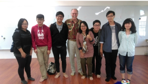 Dr. Jackson at National Chiayi University with undergraduate education students